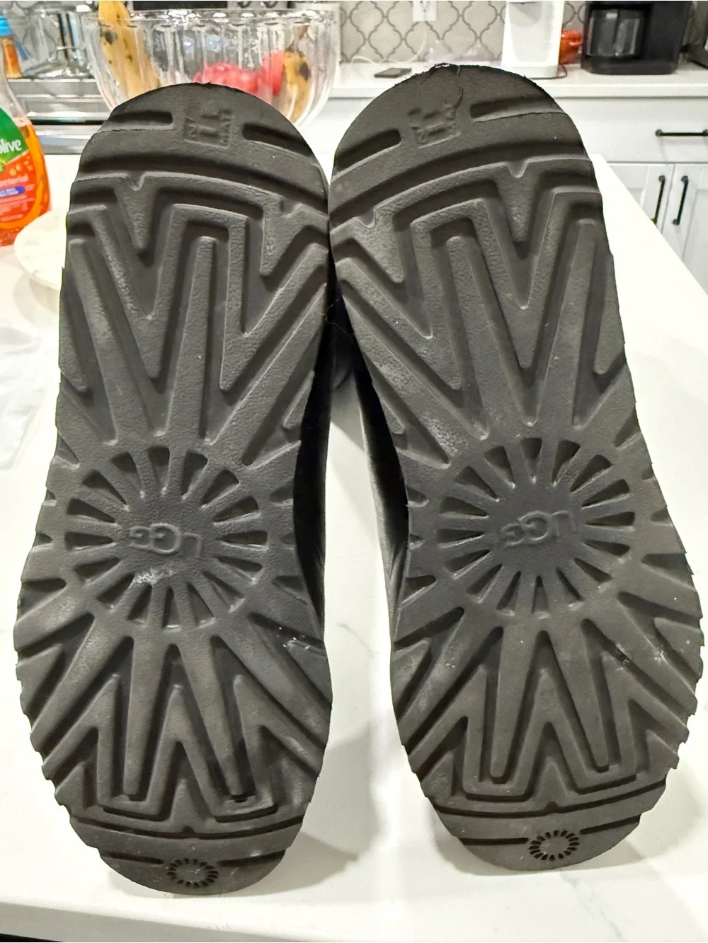UGG Black Tall Leather Winter Boots